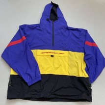 Vintage 90s Speedo Full Zip Jacket Windbreaker Mens XL - Big Front Pocket - £27.92 GBP