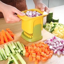 Onion Dicer Chopper French Fries Cutter Cucumber Potato Slicer Vegetable Cutter - £10.47 GBP+