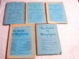 5 The Review of Metaphysics Magazines 1952-1953 - £7.85 GBP