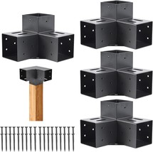 4 Pcs Pergola Bracket，Pergola Kit 3-Way Right Angle Corner, Actual: 3.5&quot;X3.5&quot; - $78.96