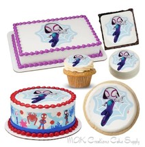 Ghost Spider Swinging Free Edible Cake &amp; Dessert toppers ~ Multiple Sizes! - £9.38 GBP