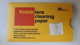 Vintage Kodak Lens Cleaning Paper - New Old Stock 50 Sheets - $14.65