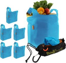 Reusable Shopping Bags Inside a Compact Pod with Carry Clip Washable Gro... - £42.23 GBP