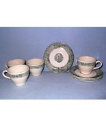 Royal China USA RYL112 Ranch 4 Coupe Cup &amp; Saucer Sets Farmstead Colonial - £9.49 GBP