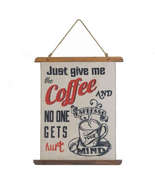 Give Me Coffee Linen Wall Art - £13.32 GBP