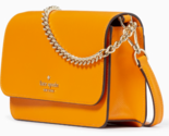 Kate Spade Madison Flap Crossbody Bag Orange Leather Chain Purse KC586 N... - $98.99