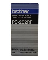 2 Brother PC-201 Printing Cartridge Refill Rolls  PC-202RF  - £21.76 GBP