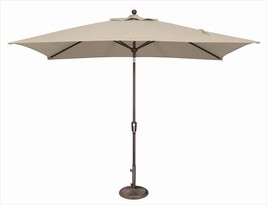 SimplyShade 6 x 10 ft. Rectangle Push Button Tilt Market Umbrella  Beige - £192.33 GBP