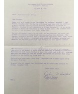 1961 Letter From Superintendent Office Whittemore MI School Lunch Menus ... - $9.85