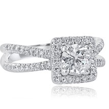 1.24 Ct Round Diamond Engagement Ring 14k White Gold - £2,063.13 GBP
