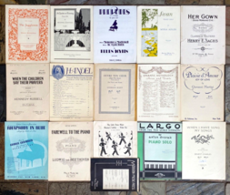 Lot of 16 Vintage 1930&#39;s Sheet Music-Early 1900&#39;s Music-Cover Artwork - £29.89 GBP