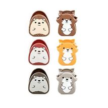 Kikkerland ABS Steel Spring Woodlands Bag Clip, Set of 6, Multi-Colour  - $16.00