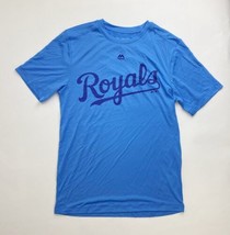 Majestic MLB Kansas City Royals Evolution SS Tee Men&#39;s Small Blue 2FSA - $8.40