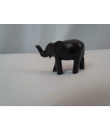 Vintage Handcrafted Elephant Trunk Pointing Up Dark Wood 2&quot; Tall - €19,79 EUR