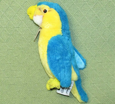 12&quot; Yomiko Classics Parrot Blue Yellow Stuffed Animal Russ Berrie Plush Toy Bird - £10.67 GBP