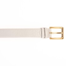 The Monaco White Leather Belt image 6
