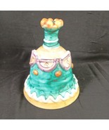Vintage Italian Bell Made In Italy Glazed Ceramic #3492 FF Italy 5.5&quot; Tall - $18.00
