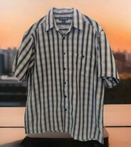 David Taylor Men's Short Sleeve Button Up Luxury Microfiber Shirt Sz Medium - $15.49