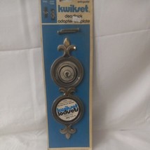 Vintage Deadstock Kwikset Deadlock Adapter Trim Plate #260 Antique Brass 2-3/8  - £14.78 GBP