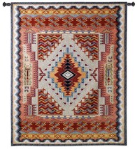 53x41 SOUTHWEST SALMON Geometric Tapestry Wall Hanging - $168.30