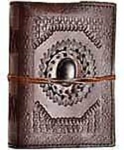 5&quot; X 7&quot; God&#39;s Eye Leather Blank Book W/ Cord - £33.84 GBP