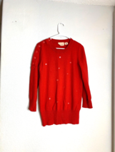 Sparrow Womens Sz L Sweater Button Long Sleeve Embellished Lambs Wool - £30.36 GBP