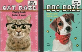 2 Decks Of Cartes A Jouer Playing CARDS.1) Cat Daze &amp; 1) Dog Daze New &amp; Sealed. - £10.05 GBP