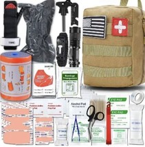 Emergency Survival First Aid Kit135-In-1 Trauma Kit with Tourniquet 36 S... - £51.43 GBP