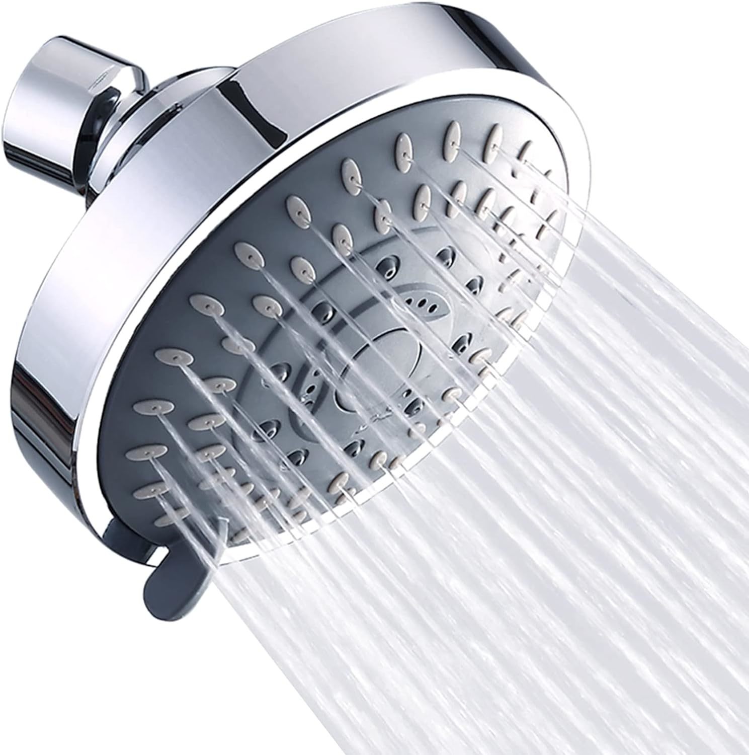 Primary image for Briout Shower Head, High Pressure Shower Heads 4.1 Inch 5 Settings Rain, Chrome