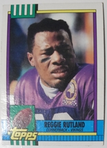 Minnesota Vikings Reggie Rutland CB 1990 Topps NFL Football Card  #113 VG+ - £7.68 GBP