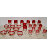 1970s SET of 24 VINT. STEMWARE/BARWARE- 8 WINE/WATER,8 CHAMPAIGN/DESSERT... - $1,797.90 MXN