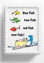 One Fish Two Fish New Fish Baby Shower Edible Image Edible Cake Topper Frosting  - $16.47