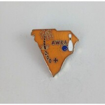 Vintage AWBA 200+ Bowling State Shaped Lapel Hat Pin - £6.38 GBP