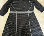 LANE BRYANT Size 22/24 Black And Silver Pullover Knit Sweater Dress 3/4 ... - $36.14