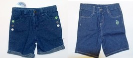 Blue Heart Girls Blue Jean Shorts 2 Different Styles Sizes 4 and 6X NWT - £8.80 GBP
