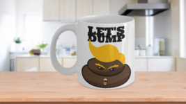 Donald Trump Poop Emoji Dump Trump Mug Let&#39;s Dump the Sh*t Head Coffee Cup White - £15.01 GBP