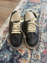 Mi.iM Black Leather Milo Perforated Espadrilles  Sneakers Size 8 New - $17.65