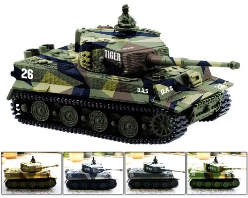 Greatwall 1:72 Radio Remote Control Mini Rc German Military Tiger Tank with - £25.87 GBP