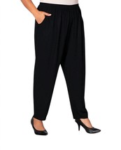 On The Plus Side essential tailored rayon pants - plus in Black - $68.00