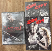 Beowulf 2007 Unrated Director&#39;s Cut &amp; Frank Miller’s Sin City 2006 W/Sleeve New - £18.95 GBP