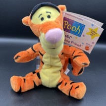 Vintage Disney Mattel Bean Tigger Beanbag Friend Plush With Tag - $9.46