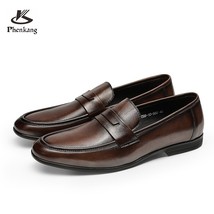 Men Leather Summer Casual Shoes Male Sneakers loafer Mens Slip On Coffee Men&#39;s L - £126.34 GBP