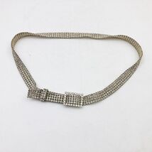 Rhinestone Mesh Belt 32 x 0.75 Inches with 1 x 1.5 Inch Buckle Vintage EUC - $44.54