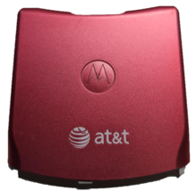 Back Door Rear Red Battery Cover Fits Motorola Razr V3g Only AT&amp;T Carrier - £5.88 GBP