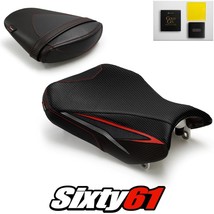 Suzuki GSXR 600 750 Seat Covers with Gel 2011-2022 2023 Black Red Luimoto Carbon - $320.53