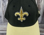 New Era 39Thirty New Orleans Saints Black and Gold Fitted Hat - Medium/L... - $14.50