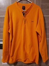 Patagonia Capilene Pullover Mens Size XL Orange 1/4 Button USA Sweater Fleece - £31.59 GBP