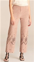 Rebecca Taylor 100% Lamb Leather Pants Sz- 14 Wisteria - £127.87 GBP