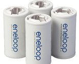 Eneloop Panasonic BQ-BS1E4SA D Size Battery Adapters for Use with Ni-MH ... - $13.24