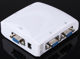 Video Display SPLITTER 1 port in 4 monitor out 1 to 4 VGA SVGA XGA LCD S... - $1,546.80 MXN